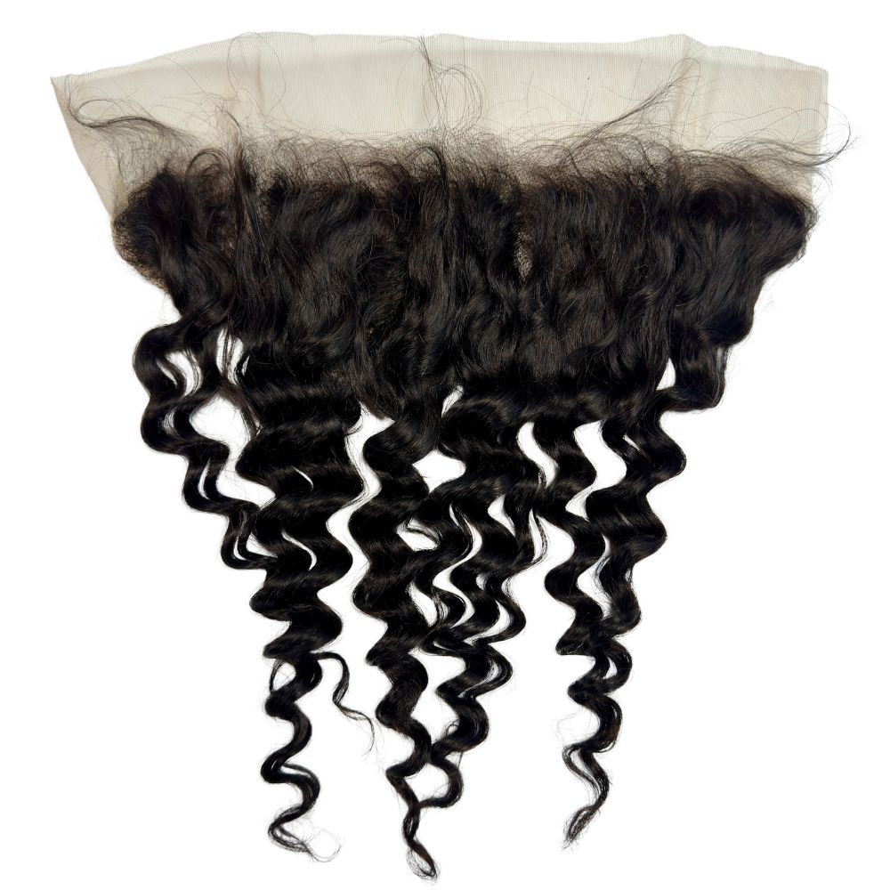 Brazilian Deep Wave 13x4 Transparent Frontal