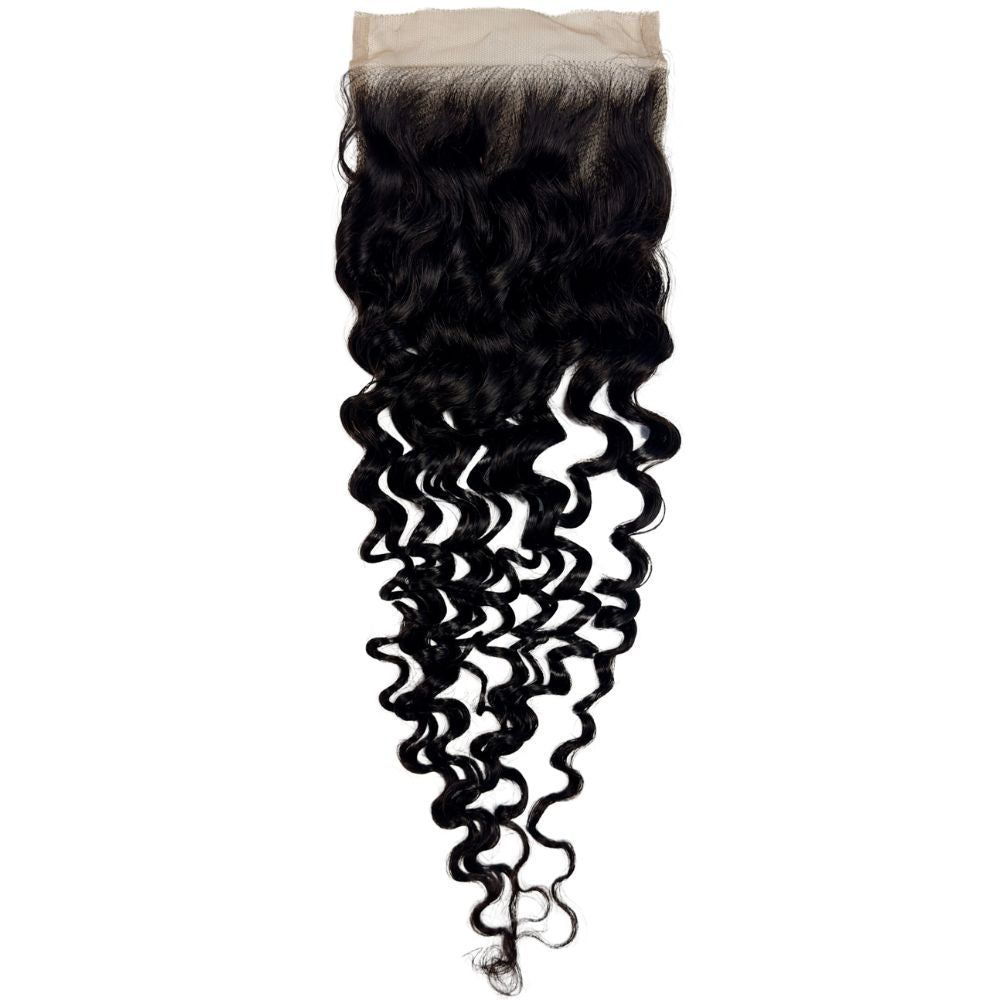 Brazilian Deep Wave 4x4 Transparent Closure