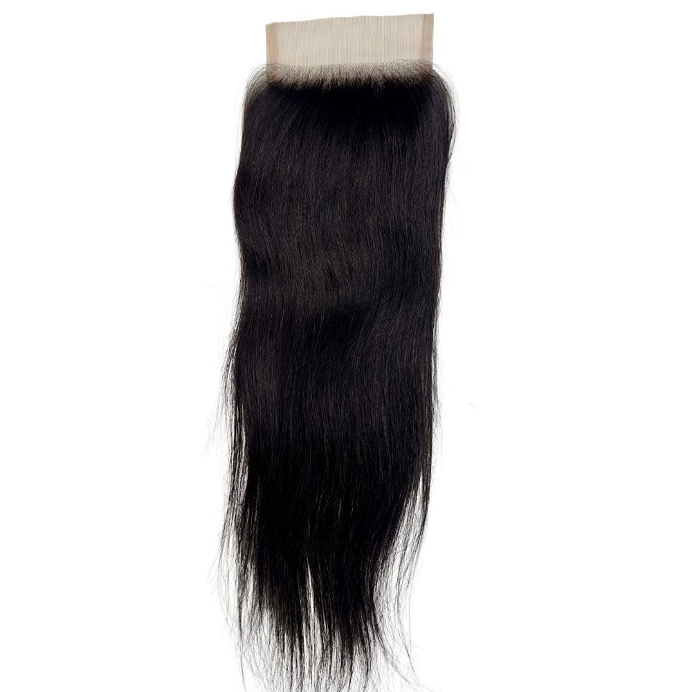 Brazilian Silky Straight 4x4 Transparent Closure